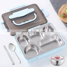 Trending Microwave Heat Preservation Compartment Portable Bento Kids Children Heated Lunch Box thumbnail-5