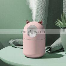 2021 Cute Cat New Design Cool Mist Humidifier 300ml Water With Led Lights thumbnail-4