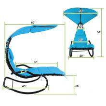 Blue Color Outdoor Modern Design Rocking Chair Indoor/Outdoor Leisure Swing Hanging Chair thumbnail-2