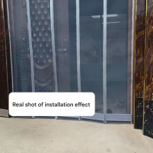 Rustproof Titanium Steel Mesh Magnetic Door Curtain With Reinforced PVC Frame thumbnail-2