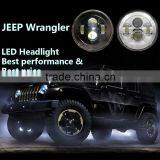Hot New 7'' Motorcycle Spare Parts hi Low Beam 7 Led Headlight With Halo Rings