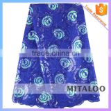Mitaloo African Double Organza Lace With Sequins and Stone Lace Fabric MOG0192