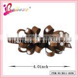 Promotion Price Good Quality Factory Direct Sale Delicate Dot Grosgrain 4.0 Inch Frizzy Ribbon Bow Hair Barrette (XH11-0059) thumbnail-6