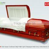 red colored coffin CardCAMERON wood casket cardboard casket