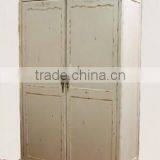 Antique White Classic French Style Wooden Bedroom Wardrobe thumbnail-1
