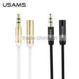 USAMS 3.5mm Jack Female to Male Earphone Headphone Stereo Audio Extension Cable Cord for Computer Speaker Phone 1M MT-5769 thumbnail-3