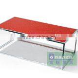 T-021L# Red Modern Glass Coffee Table in Metal Office Table thumbnail-2