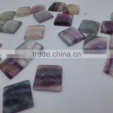 Wholesale Single Puffy Rainbow Fluorite Cabochons Natural Square Stones thumbnail-4