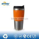 Double Wall plastic and stainless steel travel mug , car mug .drinking cup