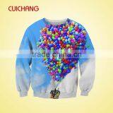 Cheap wholesale crewneck sweatshirts 100% polyester fleecing