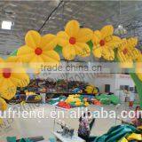 Yellow Wedding Inflatable Arch wholesale flower festival opening ceremony