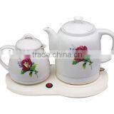 Enamel Kettle Set/ Ceramic LED Electric Kettle/ White High Quality Teapot Set/ 2015 New Design thumbnail-2