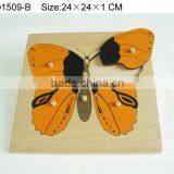 Hot Selling Kids Educational Mould Wooden Toys Butterfly Puzzle thumbnail-1