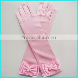 30cm High evaluation pink frozen bowknot gloves