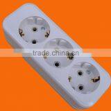 European Style 3 Way Power Extension Socket With Earth (E8003E)