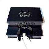 High End Black Matte Paper Box Packaging With Ribbon Closure thumbnail-3