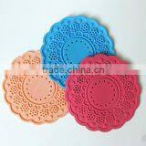 Retro Hollow Design Anti-heated Round PVC+silicone Tablewear Placemats thumbnail-3