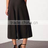 2016 Latest Design Factory Wholesale 3/4 Length Culottes Lady Pants Hot Pants Sale With Wide Leg Sleeve thumbnail-4