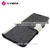 2016 Latest New Design Full Body Bling Diamond Leather Flip Wallet Case Pouch for Alcatel Fierce xl thumbnail-4