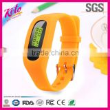 Multi-function silicone kids pedometer watch for health gifts