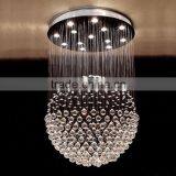 Staircase Crystal Drop LED Pendant Ball Chandelier Light for High Ceiling thumbnail-2