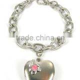 Lovely Bear Metal Heart Shape Solid Perfume Container /lip Gloss Bracelet, Various Design, OEM Designs Accepted.<DHCA9014> thumbnail-2