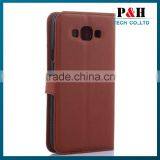 Cheaper Wallet Style Stand PU Leather Flip Case for Samsung Galaxy E7 thumbnail-5