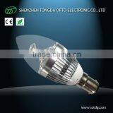 3W Dimmable Led Candle Bulbs E14 B15 B22 E27 Base Available (CE& Rohs)