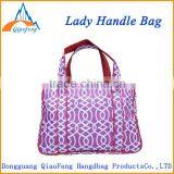 China Embossing Stripe Canvas Handbag for Woman