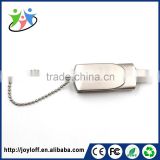 China Alibaba Dual Double Plug Interface Otg Mobile Smart Phone Swivel Usb Flash Memory