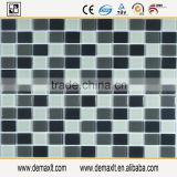 charcoal grey square crystal glass mosaic for decoration