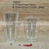 Double Wall Glass Cup / Clear Borosilicate Heat Resistant Glass Mug / High Quality Coffee Cup