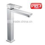 VIGA Bath Shower Set Brass Chrome Shower Column Square Bath Shower Mixer thumbnail-5