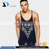 Daijun OEM 2016 new design 100% cotton man printing stringer tank top