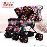 European Market Top Quality Twins Baby Stroller|Baby Carriage With Bidirectional Handle thumbnail-2