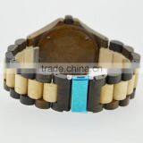 Handcraft Ebony Wooden Quartz Watch With Customized Logo thumbnail-3
