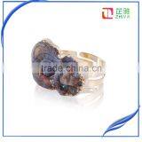 New Design!!Natural Crystal Quartz Druzy Ring Natural Gemstone Ring thumbnail-4