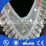 2014 new hot fix transfer rhinestone bead necklace