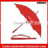 [SW002] Wooden Shaft&handle Straight Umbrella, Wooden Golf Umbrella thumbnail-1