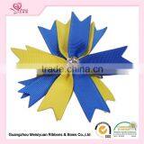 Two Color Mix Pinwheel Children Hair Bows Headband Girl Hair Bow Baby Headwear With Clip thumbnail-1