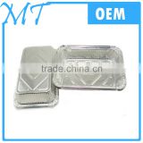 Disposable Airline aluminium foil container/Airline foil lunch box with lid