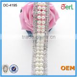 Round pearl chain trim for girl clothing
