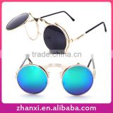 Steampunk women sun glasses wholesale mens flip up fancy sunglasses factory