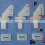RC Aircraft Parts 5pcs/pack L19*W17*H11mm 4 Holes White Plastic Zip Horn Foam Aircraft DIY Special Use
