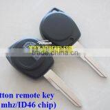 New Uncut Remote Key Fob 2 Button for Suzuk SX4( 433MHz ID46 Chip)