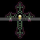 T14050018 Wholesale Cross Hot Fix Rhinestone Motif