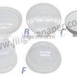 80mm/90mm Custom PP/PS/PET Disposable Plastic Flat/Dome Paper/Coffee/ Drinking cup lids with/without holes