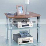 Glass,steel Tube and Wooden Combined tv Stand thumbnail-1