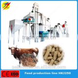 Complete cattle cow feed production line with capacity 1t-2tph for Algeria market