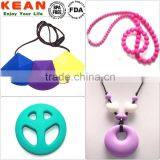 High Meet FDA and LFGB Level Silicone Necklace Baby Teething Pendant thumbnail-1